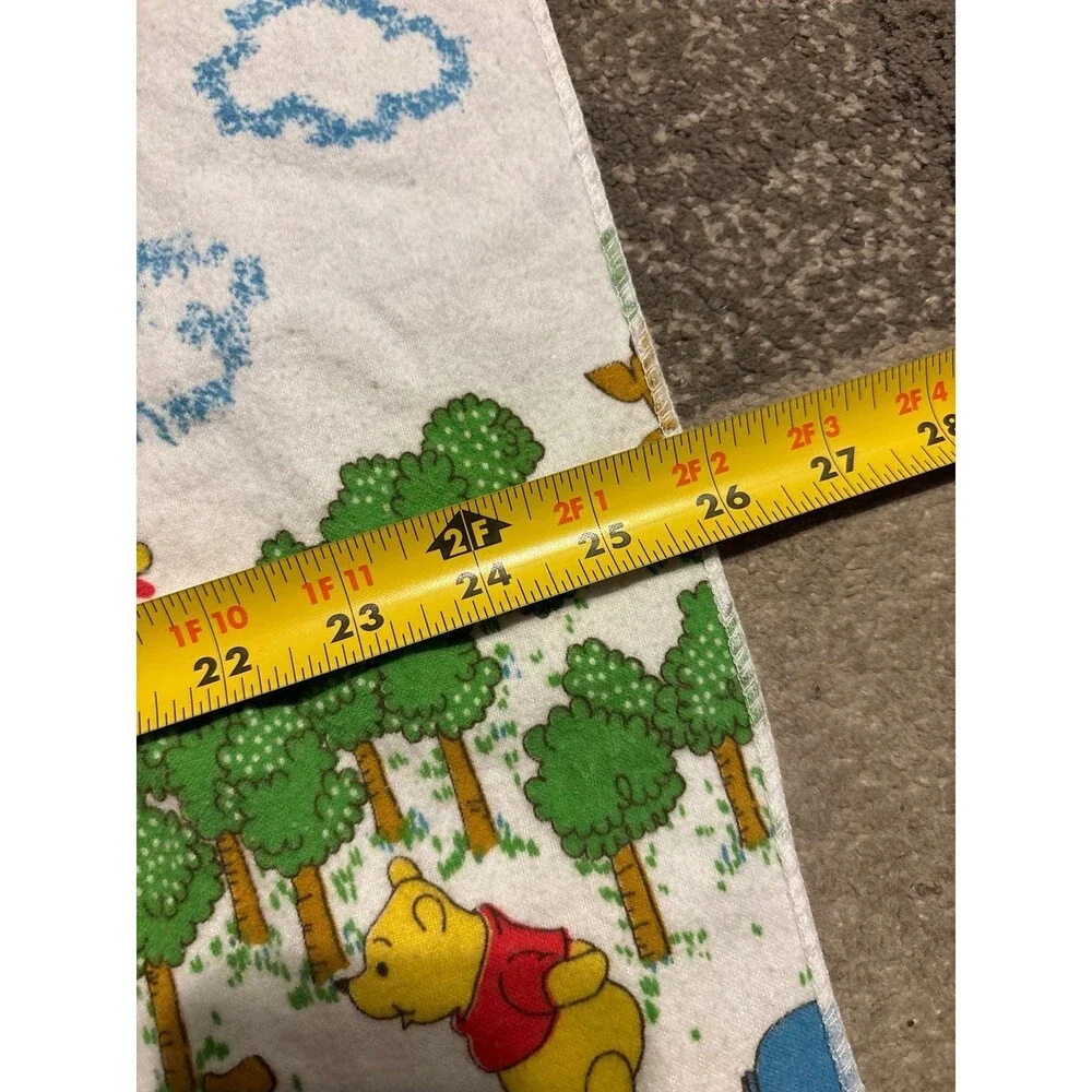 Winnie the Pooh Baby Blanket Vintage Cotton Flannel Tigger Eeyore Piglet Gopher